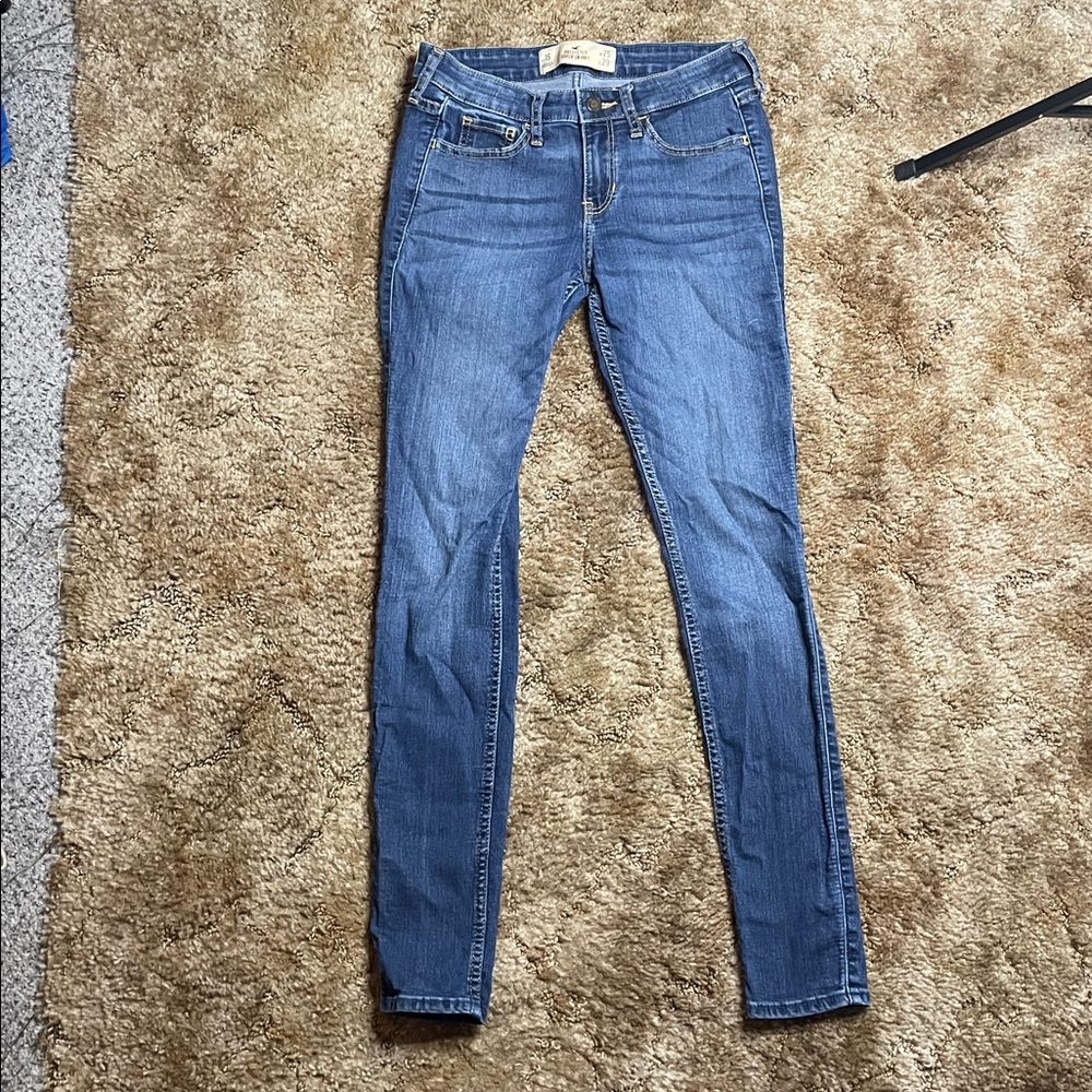 Hollister Y2K Super Skinny 2000s Style Low Rise Jean Size 1s/w25/L29 - Picture 3 of 6
